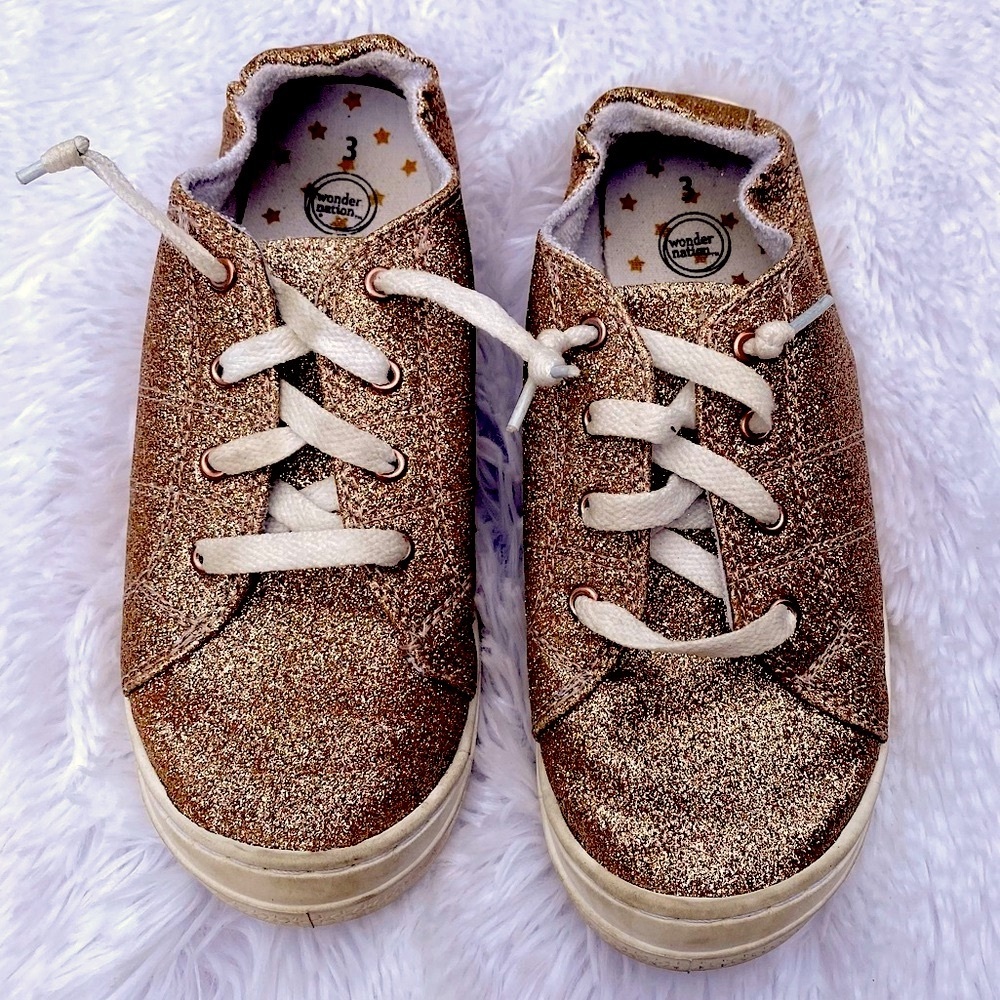 Wonder Nation Memory Foam Gold Shoes